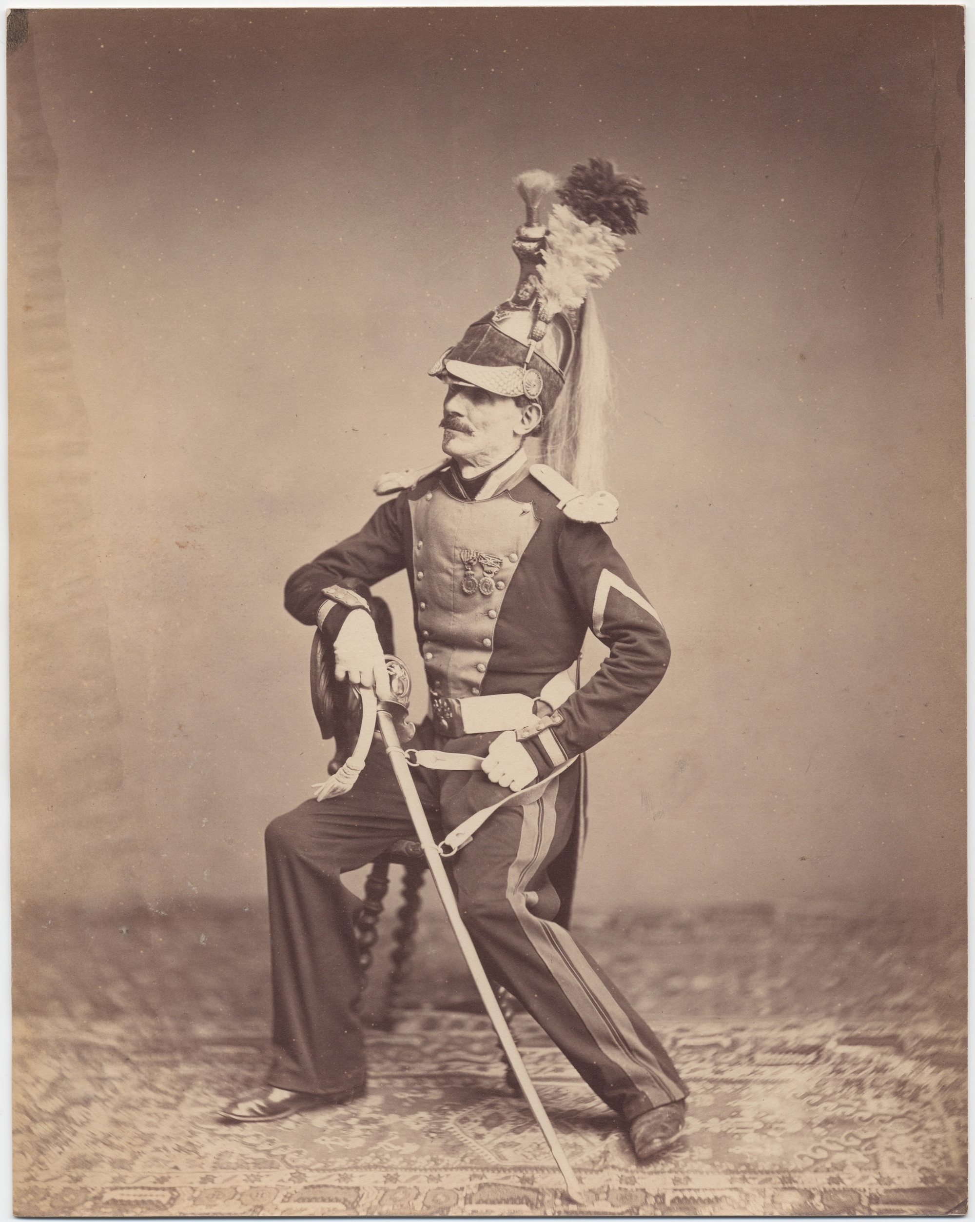 M. Mauban, veteran of Napoleon's army, photographed in 1858