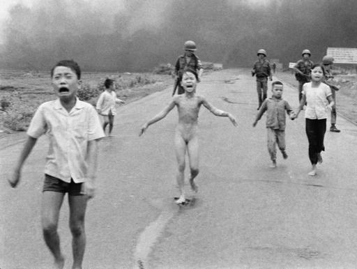 Vietnamese civilians flee fighting during the Tet Offensive, 1968